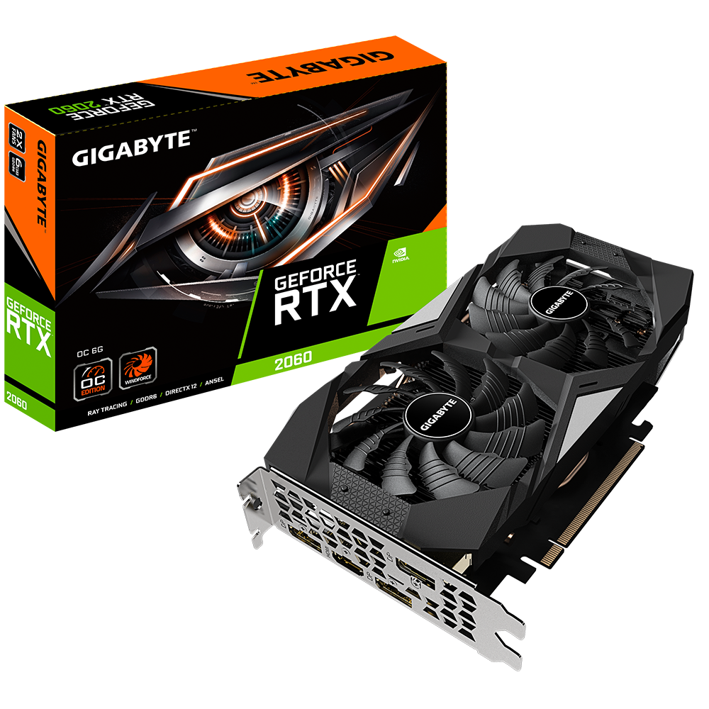Відеокарта Gigabyte GeForce RTX 2060 GV-N2060OC-6GD 