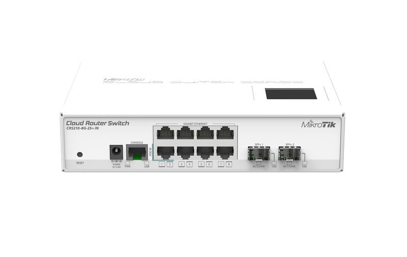 Przełącznik Mikrotik CRS210-8G-2S+IN CRS210-8G-2S+IN by Mikrotik