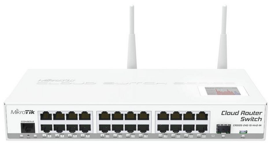Przełącznik Mikrotik CRS125-24G-1S-2HnD-IN CRS125-24G-1S-2HnD-IN by Mikrotik
