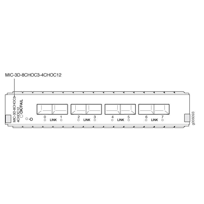 Moduł interfejsu Juniper MIC-3D-8CHOC3-4CHOC12 MIC-3D-8CHOC3-4CHOC12 by Juniper